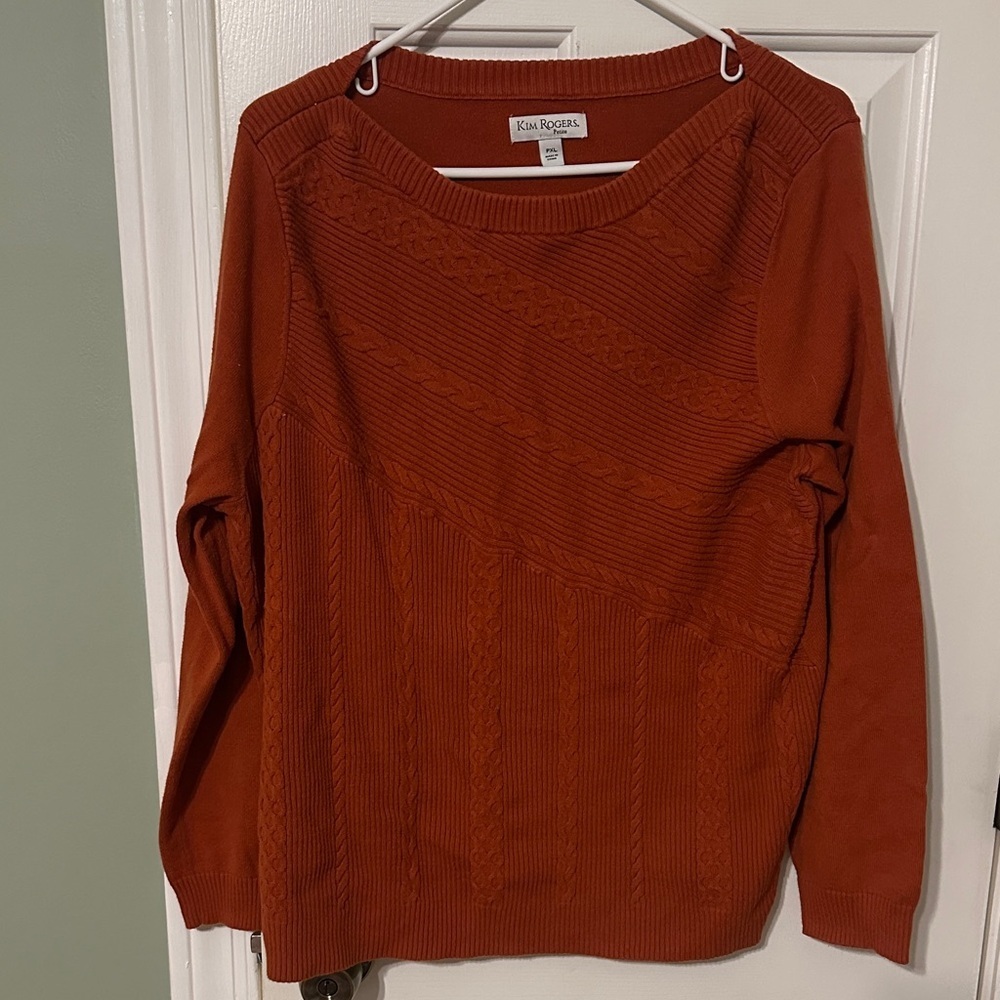 Kim Rogers Women's Sweater in Rich Orange